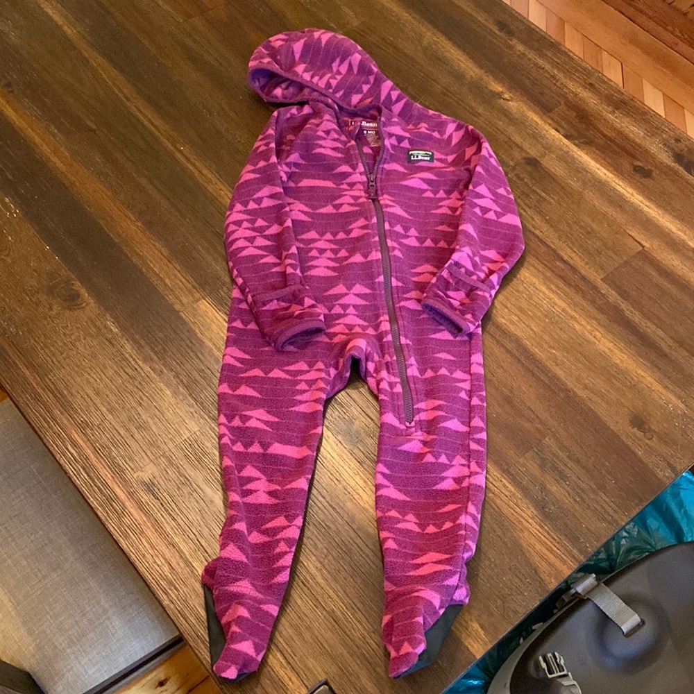 LL Bean fleece baby bunting